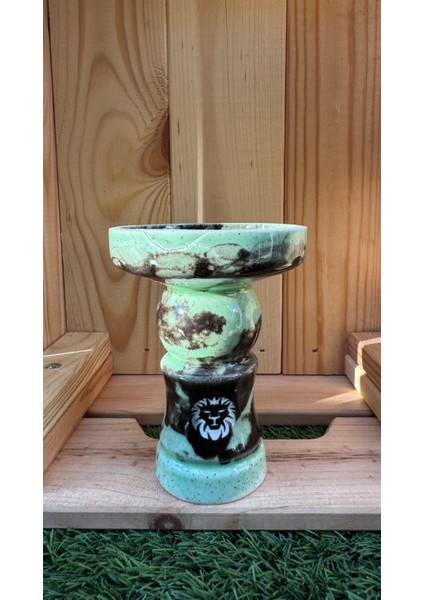 Phunnel Tek Delikli Nargile Lülesi / Alacalı Yeşil