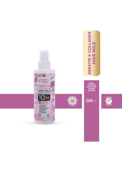 Softto Plus keratin & Collagen Saç Bakım Sütü 250 ml