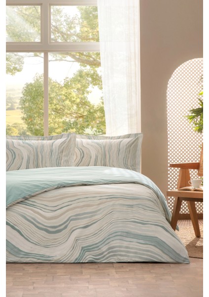 Nivemeshome Natural Marble Mint Çift Kişilik Nevresim Takımı Özdilek