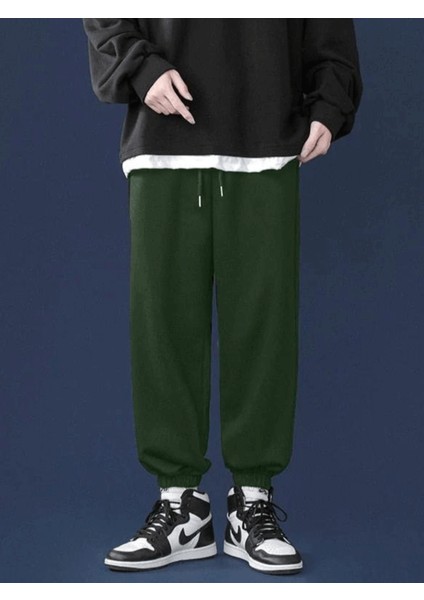 Erkek Bel ve Paça Lastikli Ince Eşofman Altı SPR24EA82