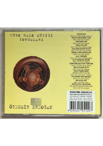 Özdemir Erdoğan - Türk Halk Müziği Yorumları (Orjnal 1996 Dönem Baskı Cd)