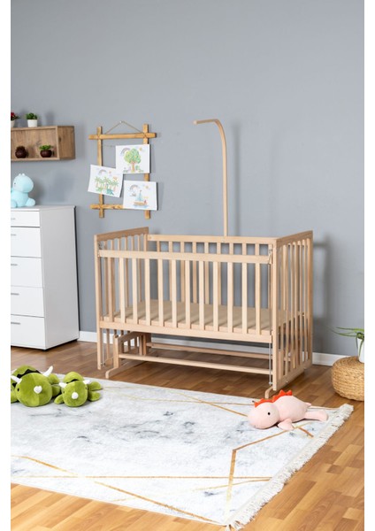 Ahşap Beşik Anne Yanı Beşik Organik 70X130 - Uyku Setsiz Yataksız fiyatları