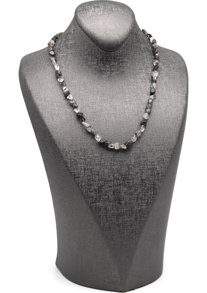 Rutil Kuvars ( Çelik Klipsli ) Doğal Taş Kolye Mercimek Kesim fiyatları