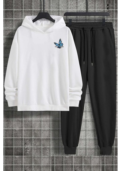 Uygun Tarz Unisex Kelebek Baskılı Eşofman Takımı fiyatları