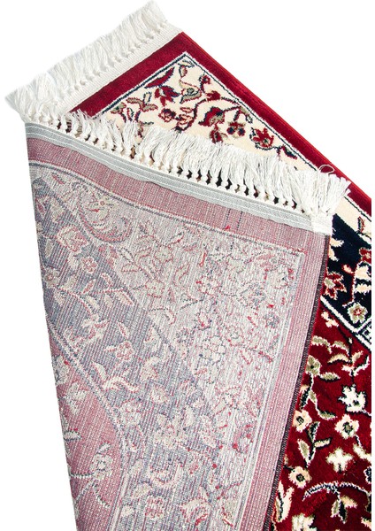 Ravza Desenli Halı Tipi Dokuma Seccade - Kırmızı
