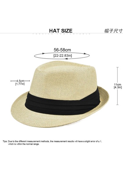 Gündelik Moda Silindir Şapka Erkek Hasır Şapka Güneş Şapkası (Yurt Dışından) fiyatları