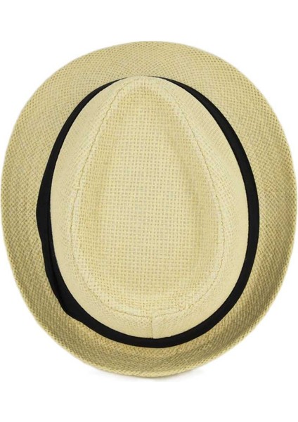 Gündelik Moda Silindir Şapka Erkek Hasır Şapka Güneş Şapkası (Yurt Dışından) fırsatları