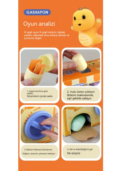Çocuk Gacha Makinesi Dinozoru Gacha Kör Kutu (Yurt Dışından)