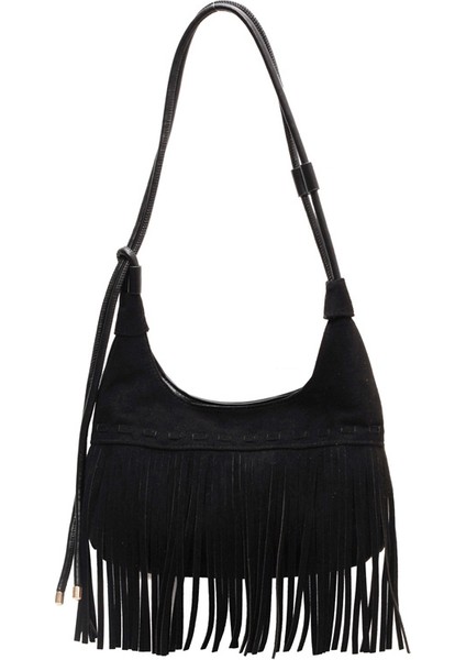 Mkjınmeı Büyük Kapasiteli Püsküllü Çanta (Yurt Dışından)