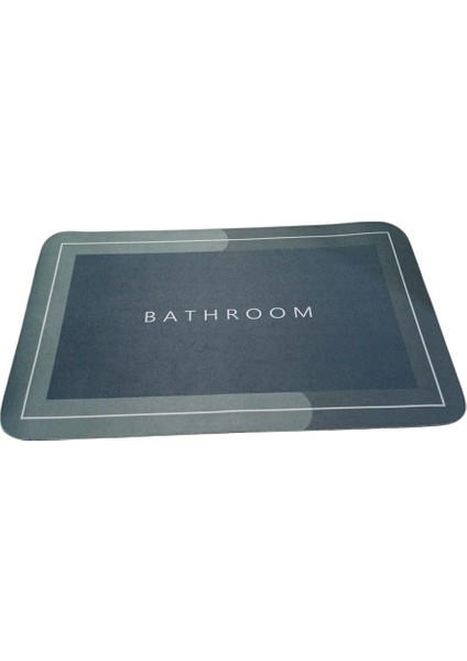 Dikdörtgen Banyo Paspası Kaymaz Tabanlı Süper Emici Deri Banyo Paspası Abdest Paspası 60X40 cm