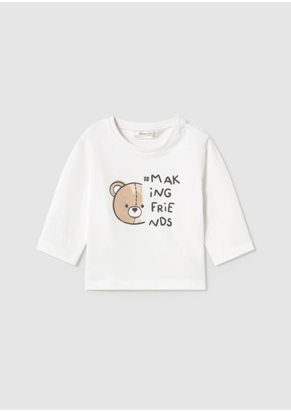 Erkek Bebek Baskılı Sweatshirt