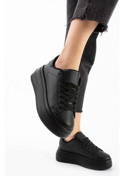 Yüksek Taban Düz Rahat Sneaker Spor Ayakkabı