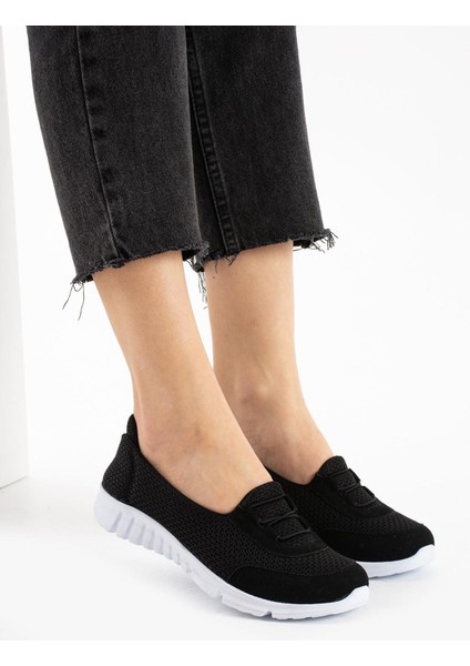 Kadın Fileli Rahat Memory Taban Bağlı Sneaker
