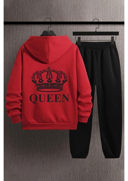 Uygun Tarz Unisex Quenn Baskılı Eşofman Takımı