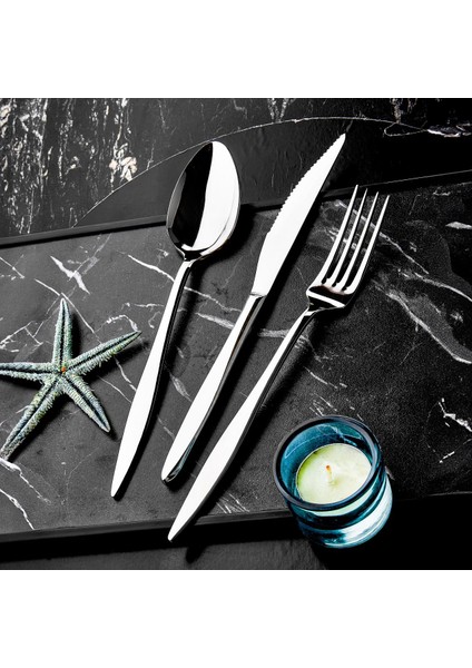 72 Parça 12 Kişilik Kutulu Çatal Kaşık Bıçak Takımı Ela Sade fiyatları