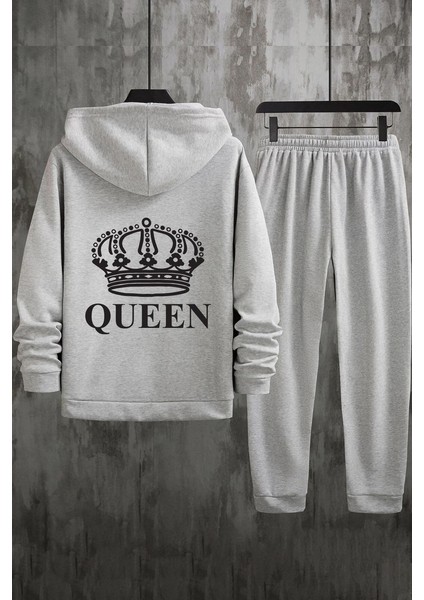 Uygun Tarz Unisex Quenn Baskılı Eşofman Takımı