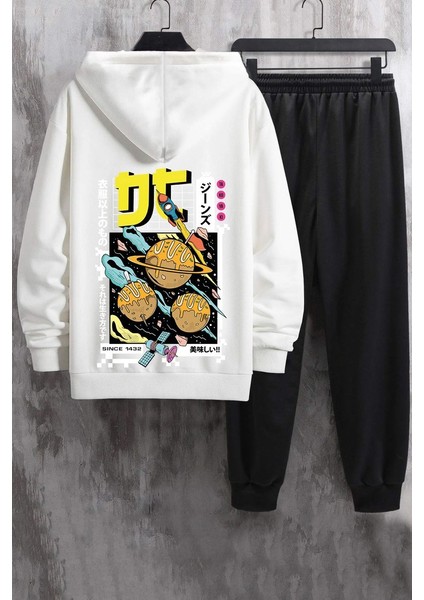 Uygun Tarz Unisex Tokoyaki Baskılı Eşofman Takımı