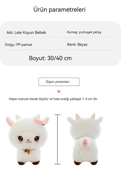 30CM Lele Koyun Peluş Oyuncak Kız Kalp Kuzu (Yurt Dışından)