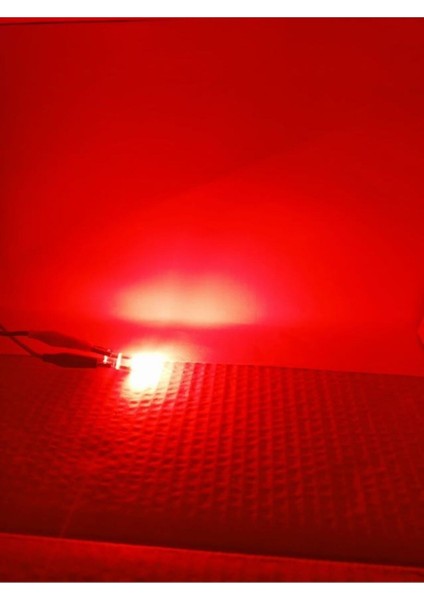 T10 LED 5W Red Crystal Dipsiz Ampul Cob LED Kristal Cam Kırmızı