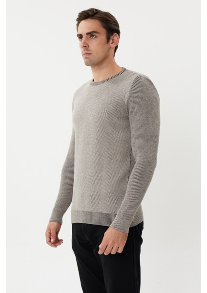 3636 Bisiklet Yaka Kendinden Desenli Çelik Örgü Erkek Kazak fırsatları