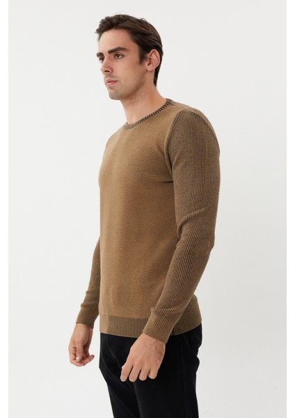 3636 Bisiklet Yaka Kendinden Desenli Çelik Örgü Erkek Kazak fırsatları