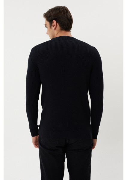 3636 Bisiklet Yaka Kendinden Desenli Çelik Örgü Erkek Kazak fırsatları