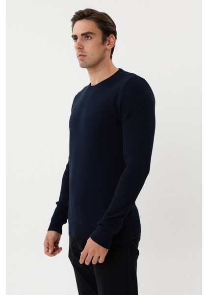 3636 Bisiklet Yaka Kendinden Desenli Çelik Örgü Erkek Kazak fırsatları