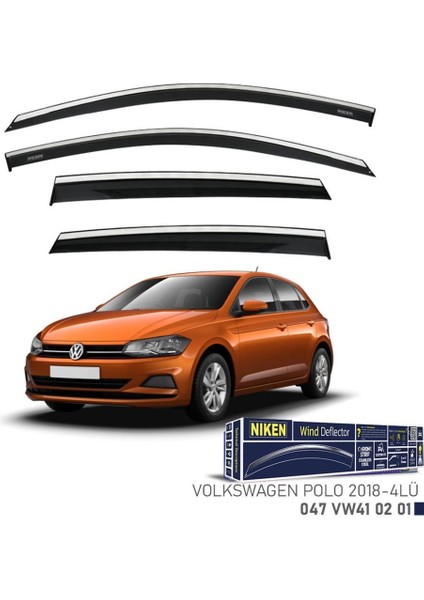 Volkswagen Polo Niken Kromlu Cam Rüzgarlığı 4lü Set 2018 ve Üstü