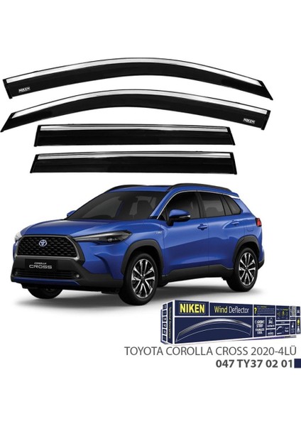 Toyota Corolla Cross Niken Kromlu Cam Rüzgarlığı 4lü 2020 ve Üstü