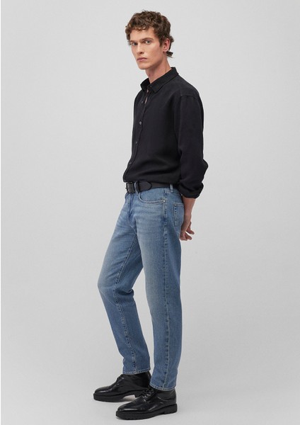 London Mavi Pro Kaplamalı Indigo Mavisi Jean Pantolon 0010172-88547