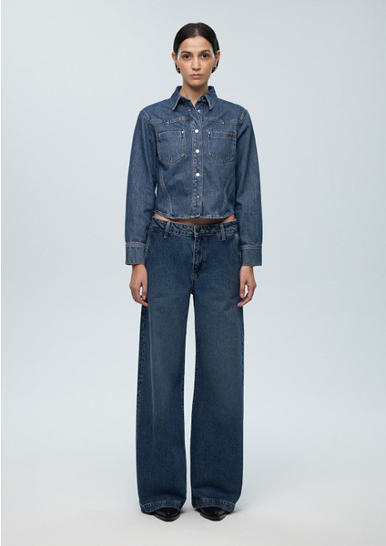 Karen Iconic Vintage Koyu Mavi Jean Pantolon 1010742-89118 fırsatları
