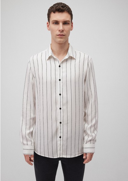Çizgili Beyaz Tencel TM Lyocell Gömlek 0211222-620 modelleri