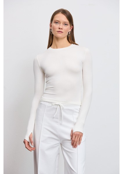 Uzun Kollu Basic T Shirt
