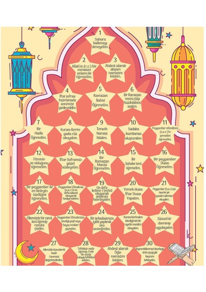 Ramazan Ayı Etkinlik Takvimi - Pembe