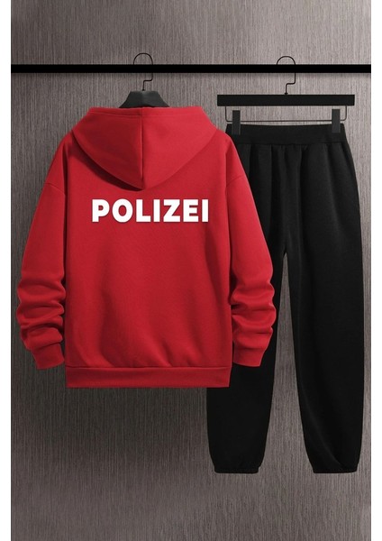 Uygun Tarz Unisex Polizei Sırt Baskılı Eşofman Takımı