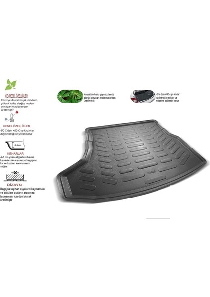 Toyota Auris 2007-2012 3D Bagaj Havuzu Kokusuz Uyumlu