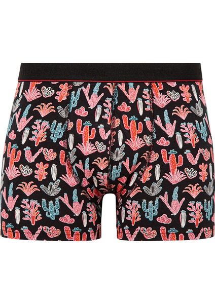 Kaktüs Baskılı Siyah Boxer 091122-900