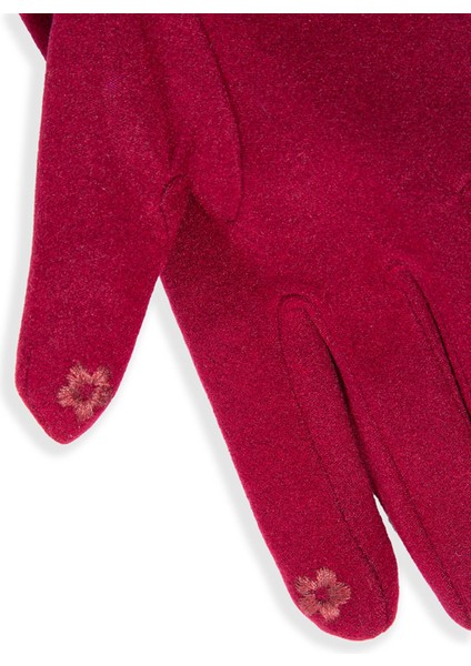 Suni Kürk Detaylı Bordo Eldiven 1911768-70394 modelleri