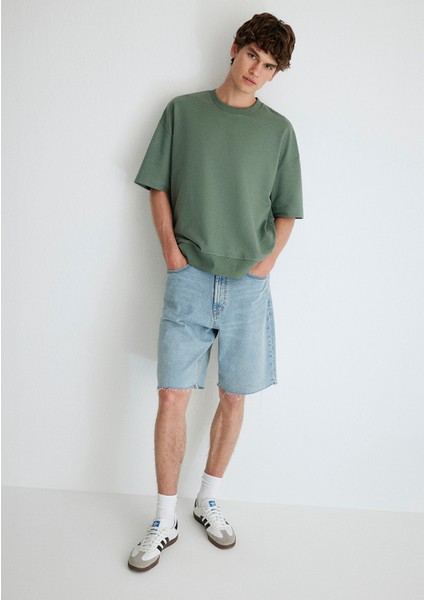 Isac 90lar Vintage Açık Mavi Jean Şort 0410679-87140