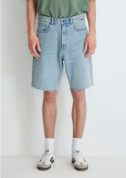 Isac 90lar Vintage Açık Mavi Jean Şort 0410679-87140