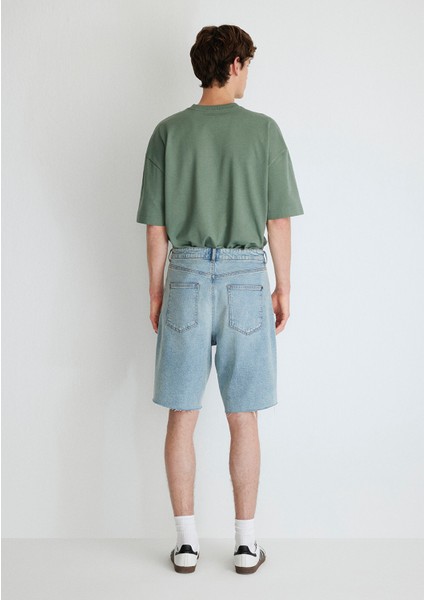 Isac 90lar Vintage Açık Mavi Jean Şort 0410679-87140