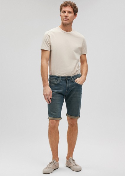 Tim Mavi Black Puslu Mavi Jean Şort 0428487151