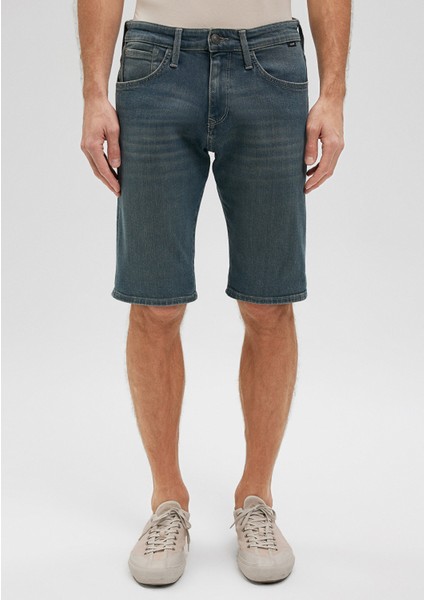 Tim Mavi Black Puslu Mavi Jean Şort 0428487151