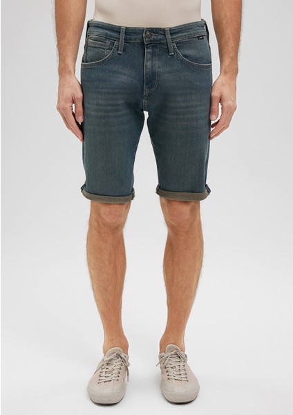 Tim Mavi Black Puslu Mavi Jean Şort 0428487151
