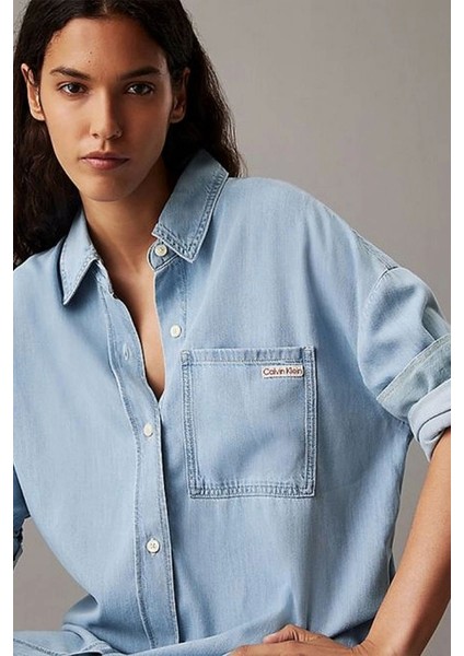 Loose Shırt Lyocell Denım Dress modelleri