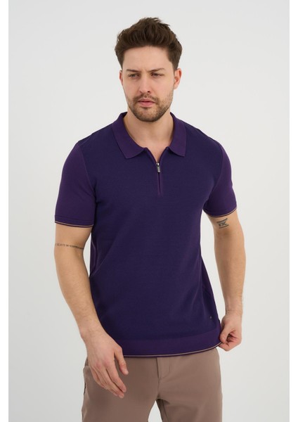 Erkek Polo Yaka Fermuarlı Triko T-Shirt (AG-50025) fırsatları