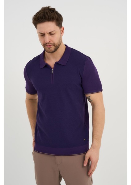 Erkek Polo Yaka Fermuarlı Triko T-Shirt (AG-50025) indirimleri