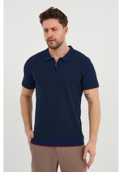 Erkek Polo Yaka Fermuarlı Triko T-Shirt (AG-50025) fiyatları