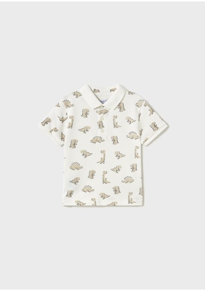 Erkek Bebek Yakalı Tshirt Dinazorlu
