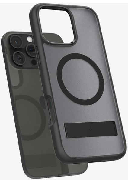 iPhone 16 Pro Kılıf Ultra Hybrid S MagFit MagSafe özellikli Frost Black - ACS08379
